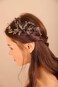 Hair Comb, Black Crystal Gold Beads Wedding Hair Piece, Elegant Hair Accessory for Brides Bridesmaid, Handmade Item, Boho Style, Delicate Jewelry for Women, Size 19*9cm, 26g