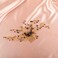 Hair Comb, Black Crystal Gold Beads Wedding Hair Piece, Elegant Hair Accessory for Brides Bridesmaid, Handmade Item, Boho Style, Delicate Jewelry for Women, Size 19*9cm, 26g
