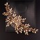 Hair Comb, Women Handmade Wedding Champagne Rhinestone Crystal Flower Headpiece for Bride, Bridal Headpieces for Women Girls