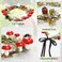 MEMOVAN Handmade Mushroom Crown Headband Woodland Headpiece Christmas Hair Wreath with Pine Berries Fairy Flower Floral Halo Headband Winter Holiday Tiara for Women Girl Holiday Decoration