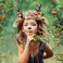 MEMOVAN Handmade Mushroom Crown Headband Woodland Headpiece Christmas Hair Wreath with Pine Berries Fairy Flower Floral Halo Headband Winter Holiday Tiara for Women Girl Holiday Decoration