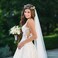 YISSION Beige Flower Crown floral Wreath Headband Flower Women Girl Headpiece Hair Accessories for Wedding Photo Shoot Festivals