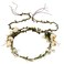 YISSION Beige Flower Crown floral Wreath Headband Flower Women Girl Headpiece Hair Accessories for Wedding Photo Shoot Festivals