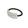 Hair Tie, Fashion Bling Crystal Rhinestone Hair Ties for Women Girls (Silver Tone, 1 Count)