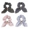4Pcs Rabbit Ears Bow Hair Bands Scrunchies Striped Bow-knot Hair Elastic Hair Ties Bands Ropes Ponytail Holder for Women Girls