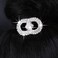 5Pcs Ponytail Holders Crystal Rhinestone Hair Bow Ties Hair Holder Elastics Hair Bands Pigtail Ties for Women Girls Hair Accessories