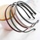 Skinny Leather Covered Twist Headband Hair Bows Hair Loop Clasp Glitter Party Hairbands for Women and Girls (Solid Narrow - 7pcs)