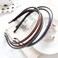 Skinny Leather Covered Twist Headband Hair Bows Hair Loop Clasp Glitter Party Hairbands for Women and Girls (Solid Narrow - 7pcs)