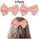 Bow Hair Clips Bowknot Barrette Headband Hairband Christmas Women Girls Kids Headdress Headwear Headpiece Party Decoration Cosplay Costume Hair Bands Cute Handmade Hair Accessories 2 Pack Pink