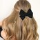Bow Hair Clips Bowknot Barrette Headband Hairband Christmas Women Headdress Headwear Headpiece Party Decoration Cosplay Costume Hair Bands Cute Handmade Hair Accessories 2 Pack Black
