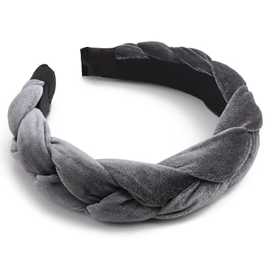 DRESHOW Braided Headbands for Women Velvet Hair Hoop Elastic Criss Cross Hair Bands Accessories