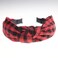 VIVIAN &amp; VINCENT 2 Pack of Womens Vintage Plaid Headbands Headwraps Hair Band Valentines Gifts for Her Buffalo Plaid Black and Red