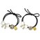 Crystal Elastic Hair Tie Exquisite Ponytail Holder Fashion Hair Acessories Handmade Rhinstone Hair Bands Rope For Women And Girls 2 PCS (Opal Bow Set-2PCS)
