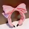 AEGYPIUS Hairband, Large Knotted Bow Headbands for Women, Wide Turban Headband with Bow, Pink, Stylish Hair Accessories for Women and Girls Choice, Versatile for Any Occasion