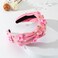 Valentine&rsquo;s Day Headband for Women Love Message Heart Headband Jeweled Crystal Pearl Knotted Headband Red Pink Wide Top Knot Headband Valentine&rsquo;s Day Hair Accessories Gifts (Pink-BE MINE)