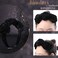 Elegant Headband Flower Headbands Velvet Hair Bands Rose Flower Hairband for Women and Girls (black)