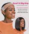 Wig Grip Headband No Slip Wig Gripper for Keeping Wigs in Place Edge Saver for Wig Adjustable Non Slip Wig Grip Band Velvet 2 Pack