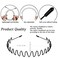 Hairband - Metal Headbands for Women and Men, Adjustable Unisex Hairband with Wavy Spring Wire, Non Slip Head Bands for Washing Face, Make Up, Skicare, Sports, Yoga, Party