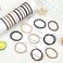 WantGor Boho Hair Ties, 20 PCS Hair Bands 4 Styles Neutral Hair Ties 2.36inch Cute Ponytail Holders Elastic Boho Hair Bracelets for Women Thick Thin Long Curly