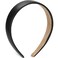 WantGor 1 Inch PU Leather Headband, Wide Padded Hairband Fashion Hair Bands Cute Womens Headbands Holiday DIY Hair Accessories (Black)
