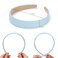 WantGor 1 Inch PU Leather Headband, Wide Padded Hairband Fashion Hair Bands Cute Womens Headbands Holiday DIY Hair Accessories (Blue)