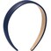 WantGor 1 Inch PU Leather Headband, Wide Padded Hairband Fashion Hair Bands Cute Womens Headbands Holiday DIY Hair Accessories (Navy Blue)