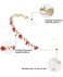Wecoe Headband 4 Pack - Red Rhinestone Flower Girl Bridal Wedding Headband Crystal Headpiece Flower Leaf Butterfly Metal Headband for Women Girls Gifts