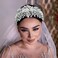 Pearl Bridal Headband, Wedding Headpiece for Bride, Rhinestone Bridal Hair Accessories