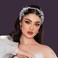 Wedding Hair Pieces for Brides, Bridal Headband, Handcrafted Tiaras for Women(Silver)