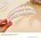 Wedding Pearl Headband Wide Gold Headbands Bride Crown Hairbands Layered Thick Hair Hoop Crystal Embellish Headpiece Women Hair Accessories (Gold2, Free Size)