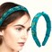 Green Rhinestones Headbands Silk Head Band Baroque Thin Crystal Hair Bands Exquisite Bling Style Hair Accessories Prom Party Gifts for Women (Green)