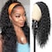 G&amp;T Wig Headband Wigs for Black Women Wet and Wavy Headband Wig Curly Wave Synthetic Wigs Glueless Heat Resistant Long Wigs for Daily Party Use (24 inches)