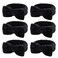 WHAVEL 6 Pack Spa Headbands,Black Makeup Headbands Microfiber Bowtie Headbands Facial Headband Soft Bowknot Fluffy Elastic Hair Band Headbands Cosmetic Coral Fleece Shower Headband