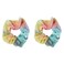 Tye Dye Velvet Hair Scrunchies for Women and Girls Set of 2 Multi Pack