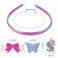 Cute Headband Hair Clips for Girls, Toddler Kids Headband with Interchangeable Unicorn Butterfly Bow Clips, Easy to Change Out The Charms, Sparkly Hair Accessories Hair Bands