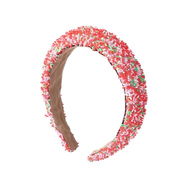 Rhinestone Padded Headbands for Women - Wedding, Birthday, Prom, Pageant, Party, Christmas, Halloween Hair Accessories, Red