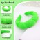 BEGOOD Spa Headband for Washing Face Skincare Headbands Sponge Makeup Headband Terry Towel Cloth Hairband Bubble Head Band puffy Headwear Hair Accessory (Green)