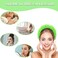 BEGOOD Spa Headband for Washing Face Skincare Headbands Sponge Makeup Headband Terry Towel Cloth Hairband Bubble Head Band puffy Headwear Hair Accessory (Green)