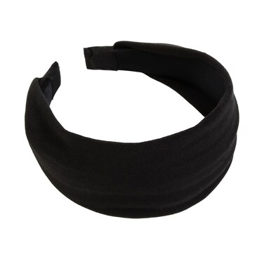 Black Headbands for Women 2.6 Inch Extra Wide Cloth Fabric Headband Fashion Non Slip Elastic Head Bands for Girls Hair Accessories