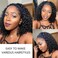Aisaide Afro Kinky Curly Headband Wig Black Kinky Curly Half Wigs for Black Women Synthetic Short Deep Wave Afro Curly Headband Wig Natural Black Headband Wig Afro Glueless Curly Headband Wig