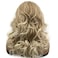 Wiginway Long Curly Wavy Synthetic Wigs with Headband Heat Resistant Fiber Hair Natural Fashion for Women Lady Brown with Blonde Highlights