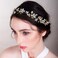 Green Bridal Headband for Bride Leaf Flower Hair Piece Green Rhinestone Headband Hair Piece Accessories for Women Girls Party VSCO