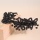 Hairband, Black Pearls Headband, Pearls Crystal Rhinestone Wedding Hair Piece, for Bridal Women and Girls