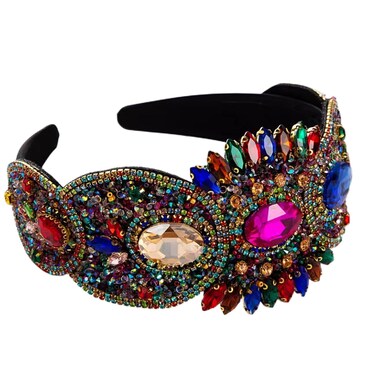 Women's Diamond-encrusted Gem Headband Embellished Top Headband Women's Hair Styling Punchline Hair Accessories for Girls