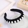 Pearl Headband Fashion Velvet Pearl Headband Beads Hair Hoop Faux Pearl Padded Headband for woman hair Massage Rubber Bristles Curry Comb Efficient Hair Remove Brush Tool