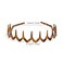 WOVOWOVO Zig Zag Headbands for Women Teen Girls Men, Plastic Hair Bands with Teeth Thin Zigzag Head Bands for Women's Hair, Non Slip Black Comb Hairbands Hair Accessories, 4 Packs