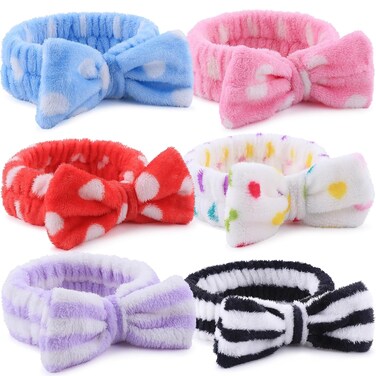 WSYUB Skincare Headbands, 6pc Set - Spa &amp; Makeup Face Washing Headbands