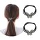 2Pcs Crystal Rhinestone Butterfly Hair Bands Elastic Hair Ties Ponytail Holder Hair Accessories for Girls Women Scrunchies