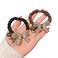 2Pcs Elegant Rhinestone Bow-knot Scrunchies Hair Bands Pearls Bow Hair Ties Ponytail Holder Hair Accessories for Women Girls