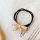 4Pcs Elegant Pearl Rhinestone Hair Bow Ties Hair Scrunchies Stretch Hair Ropes Accessories for Women and Girls Ponytail Holder